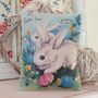 Easter Bunny Illustration Fabric Gift Pillow Decoration, thumbnail 1 of 4