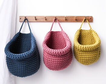 Crochet Wall Hanging Basket, 3 of 11