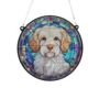 Clumber Spaniel Stained Glass Effect Suncatcher, thumbnail 2 of 3