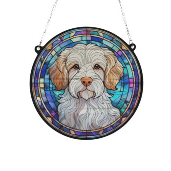 Clumber Spaniel Stained Glass Effect Suncatcher, 2 of 3
