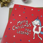 Funny Unicorn Christmas Card, thumbnail 3 of 6