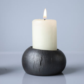 Moonstone Candle Holder. Artisan Iron Home Decor, 6 of 12