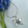 Flower Shaped Small Silver Pendant, thumbnail 2 of 4