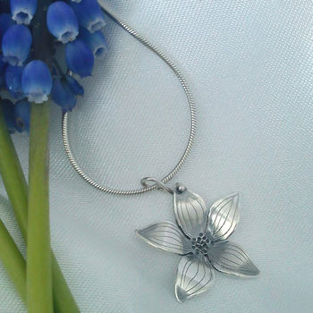 Flower Shaped Small Silver Pendant, 2 of 4