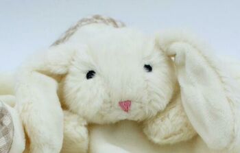Cream Bunny Finger Puppet Soother, 2 of 4