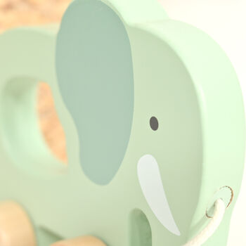 Personalised Wooden Elephant Toy Custom Name Gift, 4 of 5