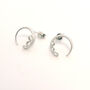 Linear Loop Stud Earrings, thumbnail 2 of 2