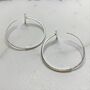 Minimalist Bar Gold Plated Hoop Earrings, thumbnail 5 of 6