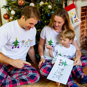 Personalised Family Matching Pj's With Child's Drawing, 7 of 12