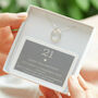 21st Birthday Sterling Silver Rings Necklace, thumbnail 1 of 5