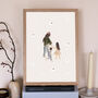 Mother And Children Illustration Wall Print, thumbnail 1 of 2