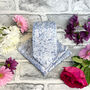 Blue And Silver Ditsy Floral Wedding Tie Set, thumbnail 6 of 6