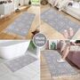 Grey Vintage Cotton Area Rug Runner, thumbnail 5 of 7
