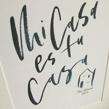 Mi Casa Brush Lettered Print, 2 of 11