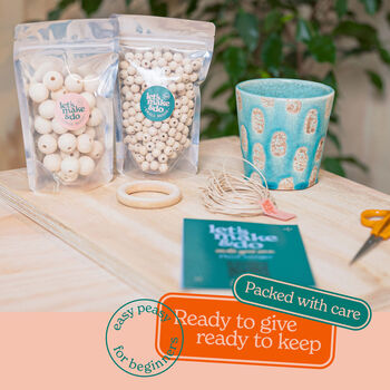 Create Your Own Wooden Beaded Plant Hanger Kit, 6 of 7
