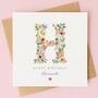 Personalised Wildflower Initial Birthday Card, thumbnail 1 of 7