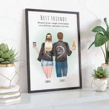 Gift For Him, Best Friend Print, Couples Gift, 2 of 12