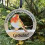 Personalised Christmas Robin Memorial Bauble, thumbnail 3 of 3