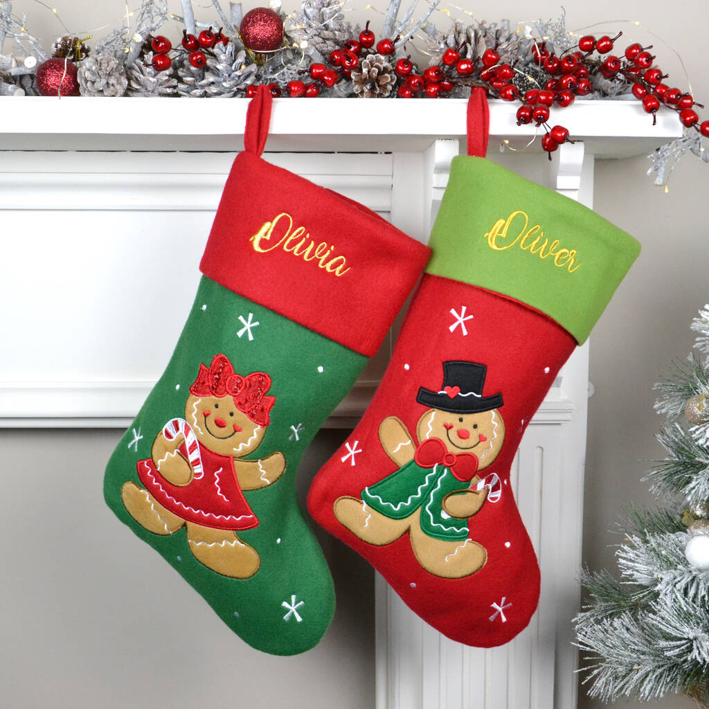 Personalised Christmas Gingerbread Man Stocking By D Caro 