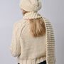 Sunday Scarf And Beanie Hat Easy Knitting Kit, thumbnail 6 of 10