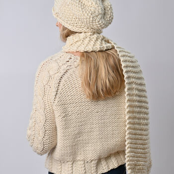 Sunday Scarf And Beanie Hat Easy Knitting Kit, 6 of 10