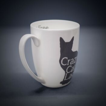 Crazy Cat Lady Bone China Mug Free Personalisation, 3 of 4