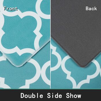 Two Pieces Blue Kitchen Floor Mat, 8 of 8