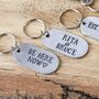 11th Steel Anniversary Gift Personalised Custom 'Dog Tag' Keyring, thumbnail 5 of 11