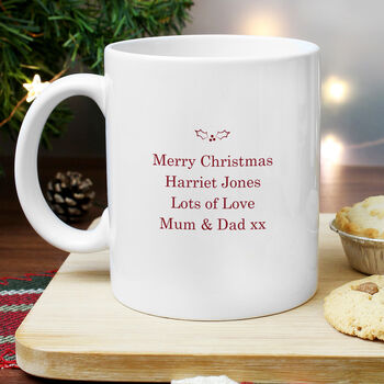 Personalised Merry Little Christmas Mug, 4 of 5