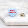 F Cancer Heart Pin Badge, thumbnail 6 of 12