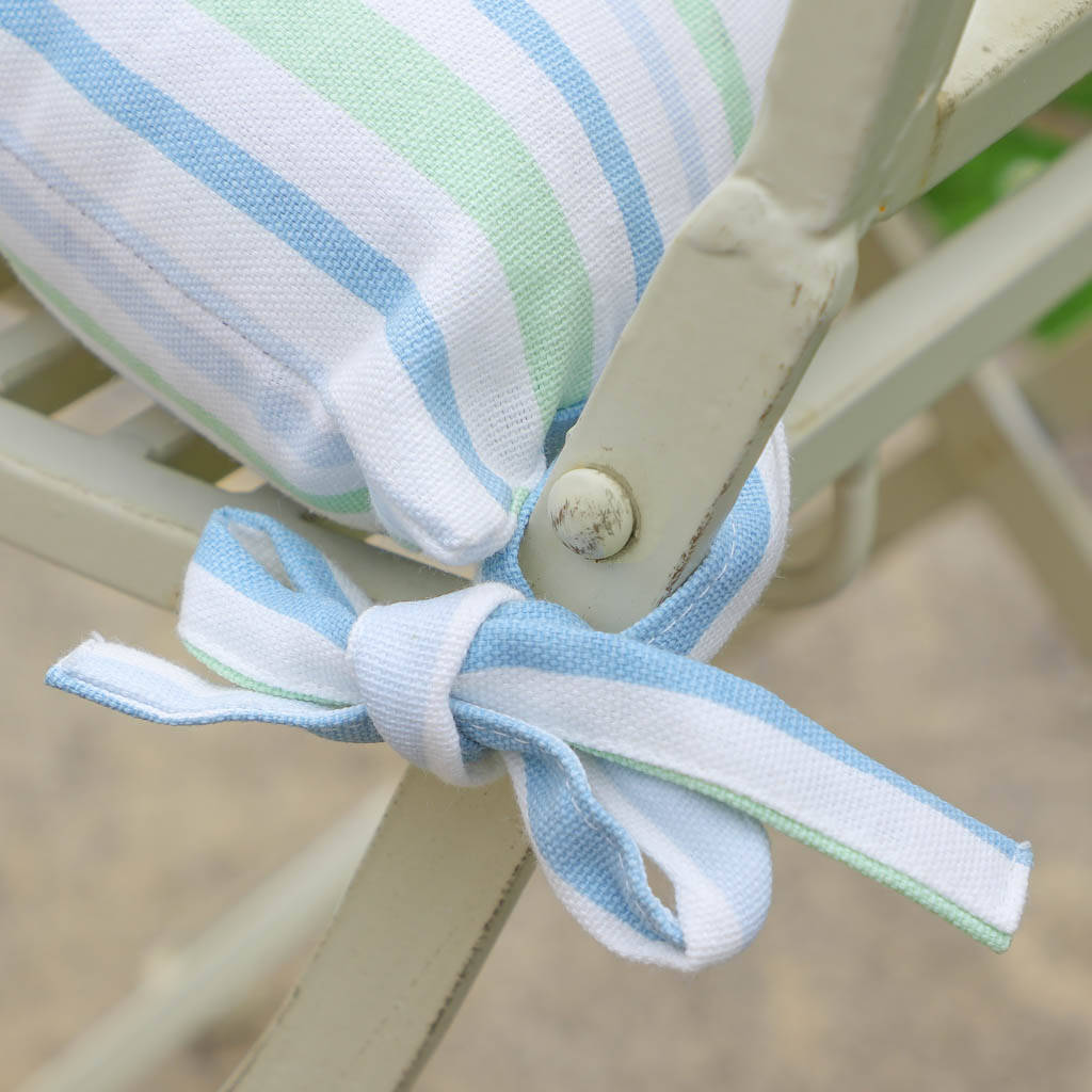 Blue Striped Spring Garden Seat Pads By Dibor