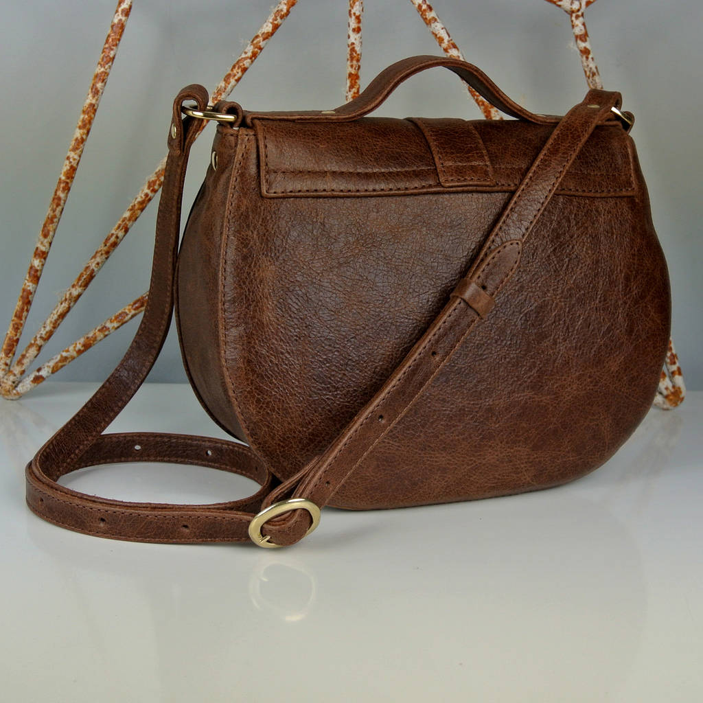 Handcrafted Brown Leather Saddle Bag By Debbie MacPherson Atelier ...