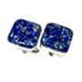 Steel And Lapis Lazuli Cufflinks, thumbnail 1 of 5