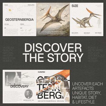 Large Hand Painted Geosternbergia Skull Dinosaur Sculpture – Museum Quality 3D Resin Fossil Model On Black Metal Stand, Statement Home Decor, 4 of 4