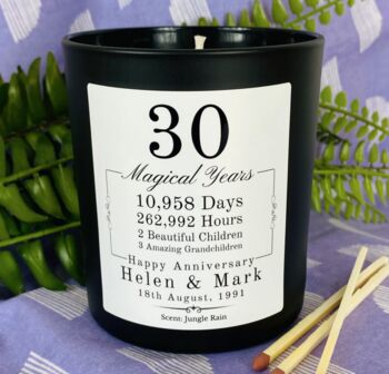 Personalised 30th Magical Years Anniversary Candle, 2 of 11