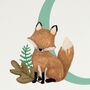 Woodland Fox Baby Letter Nursery Print, thumbnail 5 of 6