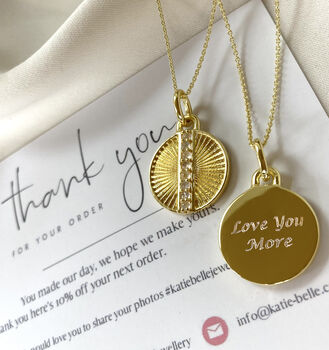 Personalised Circular Moonstone Necklace, 2 of 8