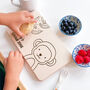 Monkey Design Personalised Toddler Breakfast Board, thumbnail 5 of 5