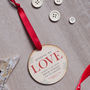 'Sending Love Across The Miles' Personalised Bauble, thumbnail 4 of 5