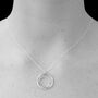 Sterling Silver Round Tapered Eclipse Pendant, thumbnail 4 of 10