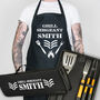 Personalised Grill Sergeant BBQ Tool And Apron Set, thumbnail 1 of 2