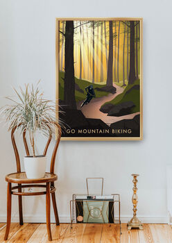 Go Mountain Biking Travel Poster Art Print, 5 of 8