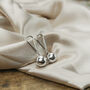 Large Silver Plated Christmas Ball Ear Drop Earring, thumbnail 9 of 9