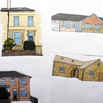 Personalised House Illustration Print, 6 of 12