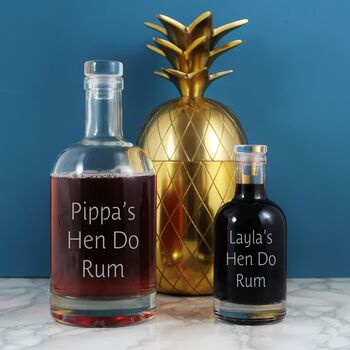 Personalised Hen Do Spirit Decanter Two Sizes, 3 of 8