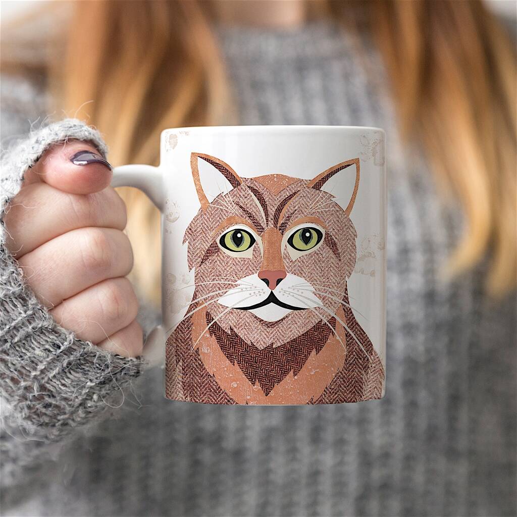 Ginger Cat Personalised Mug By Simon Hart