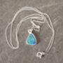 Australian Opal Doublet Necklace In Sterling Silver, thumbnail 3 of 4