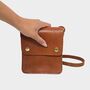 Small Leather Crossbody Bag With Pop Bag Closure, thumbnail 1 of 12