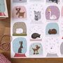 Snowglobe Animals Christmas Wrapping Paper, thumbnail 8 of 12