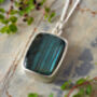45ct Labradorite Necklace In Sterling Silver, thumbnail 5 of 5